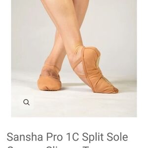 Sansha NWT Sz9 Demi-Pointe Pro 1C Soft Ballet Canvas Tan Shoes 9 M Width (A)